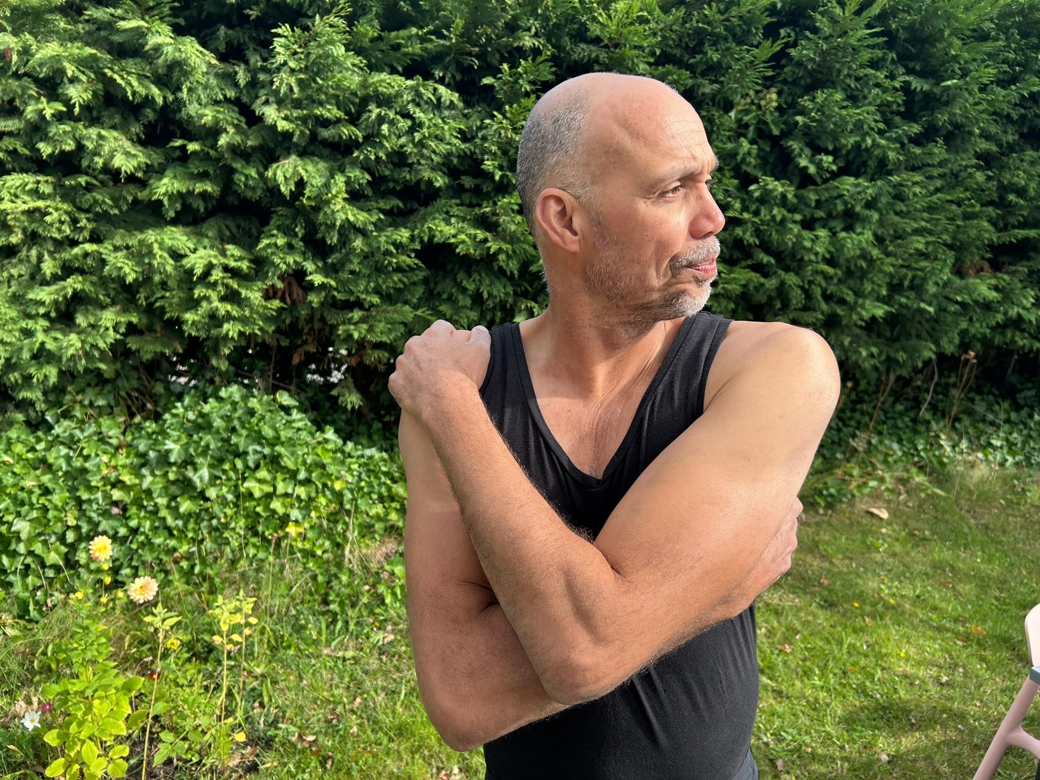 Rene working through a shoulder maneuver